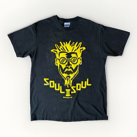 Vintage Soul II Soul Shirt XL Black 90s Hip Hop Rap Tee Streetwear Made in USA